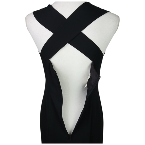 Jessica McClintock Gunne Sax VTG SZ 7/8 (Fits like 6) Black Evening Wear Dress - Picture 8 of 9